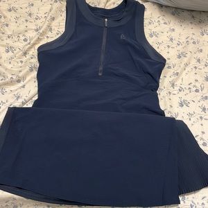 Lululemon grid textured dress - navy, size 4 - worn once